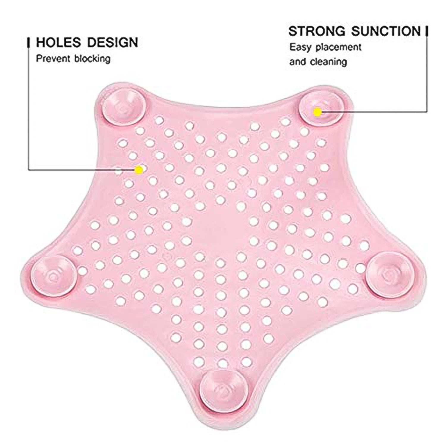 Baby Pink Silicone Star Shaped Sink Filter Bathroom Hair Catcher Drain Strainers for Basin Baby Pink Silicone Star Shaped Sink Filter Bathroom Hair Catcher Drain Strainers for Basin